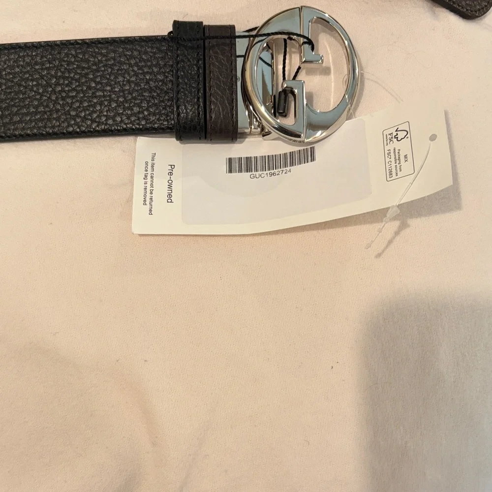 NWOT Men’s Gucci 1973 Coll.Leather Reversible Belt Blk/Brn SZ 110 cm 41,38-40 US